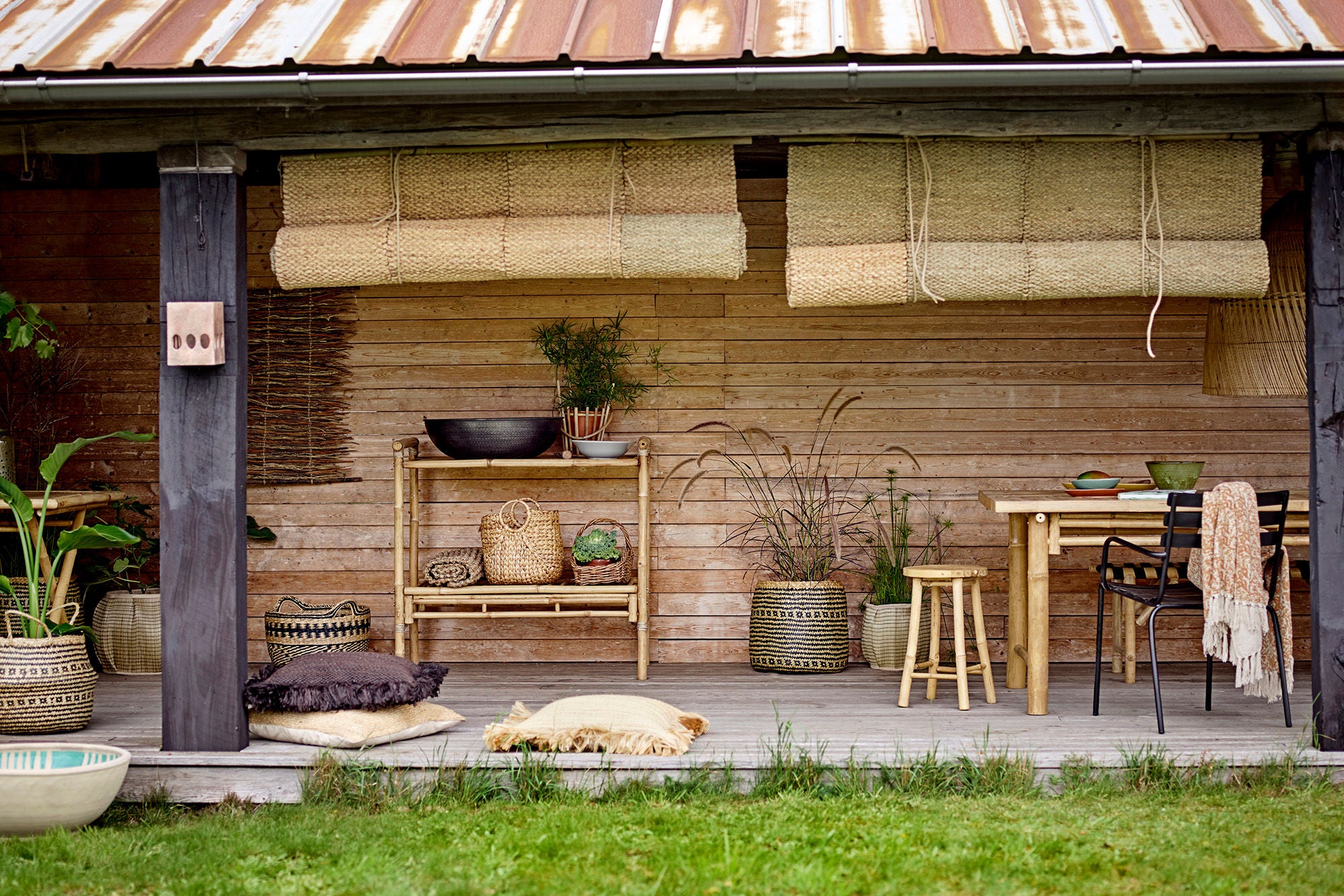 Bloomingville, Tabouret langue, Naturel, Bambou