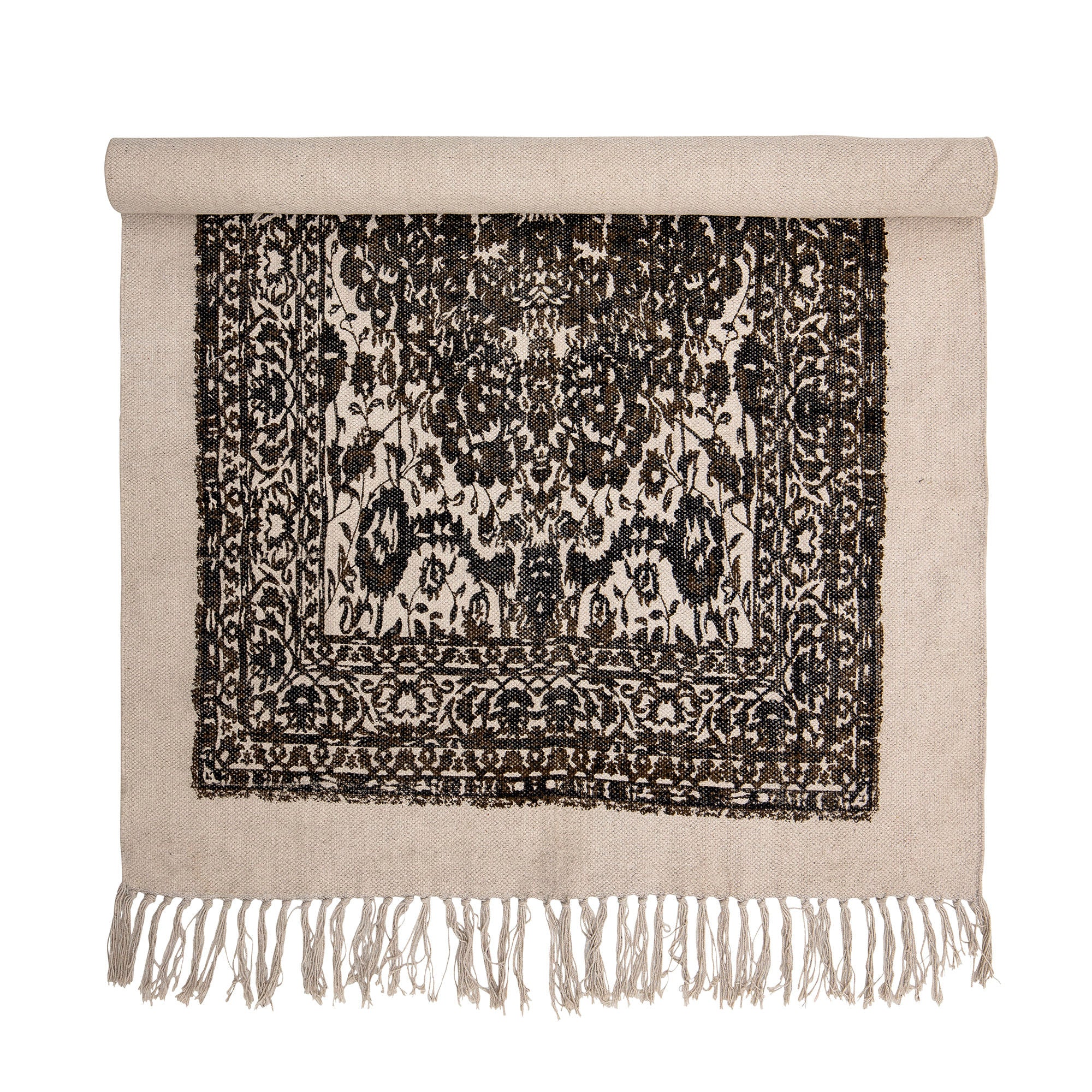 Bloomingville Tapis Nimi, Noir, Coton