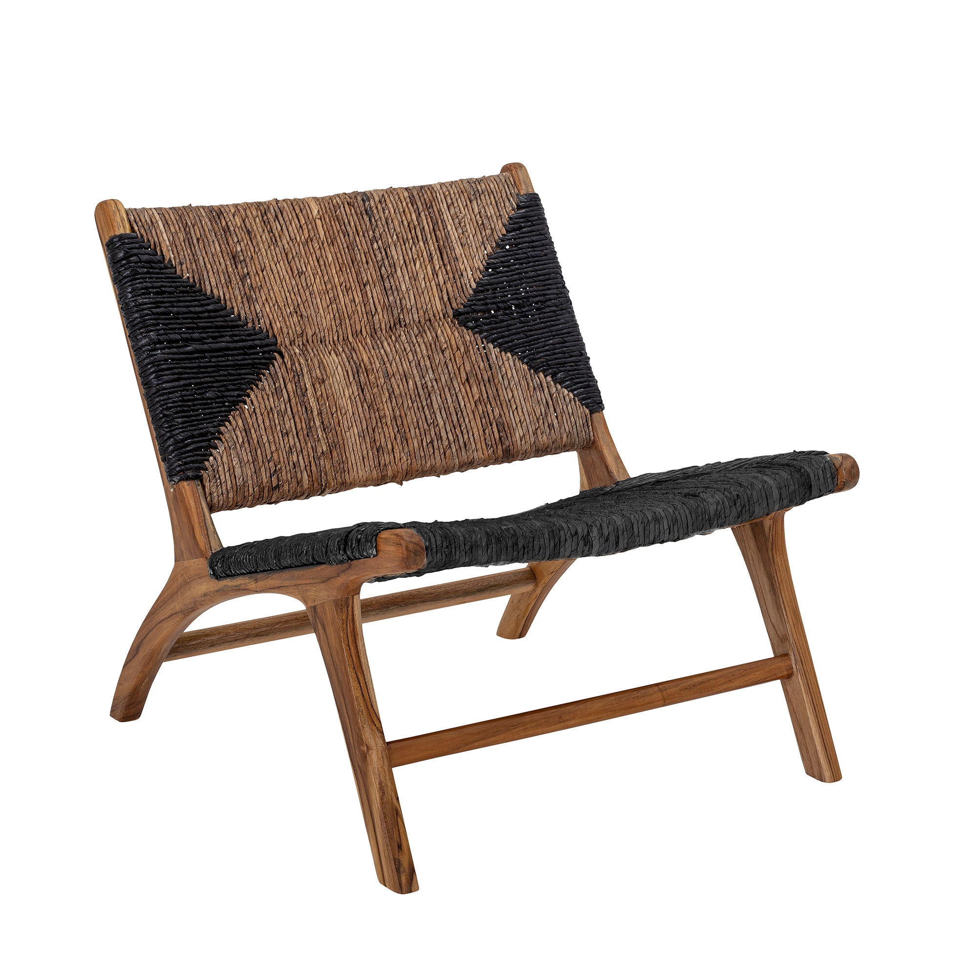 Creative Collection Grant Lounge Chair, Schwarz, Teakholz