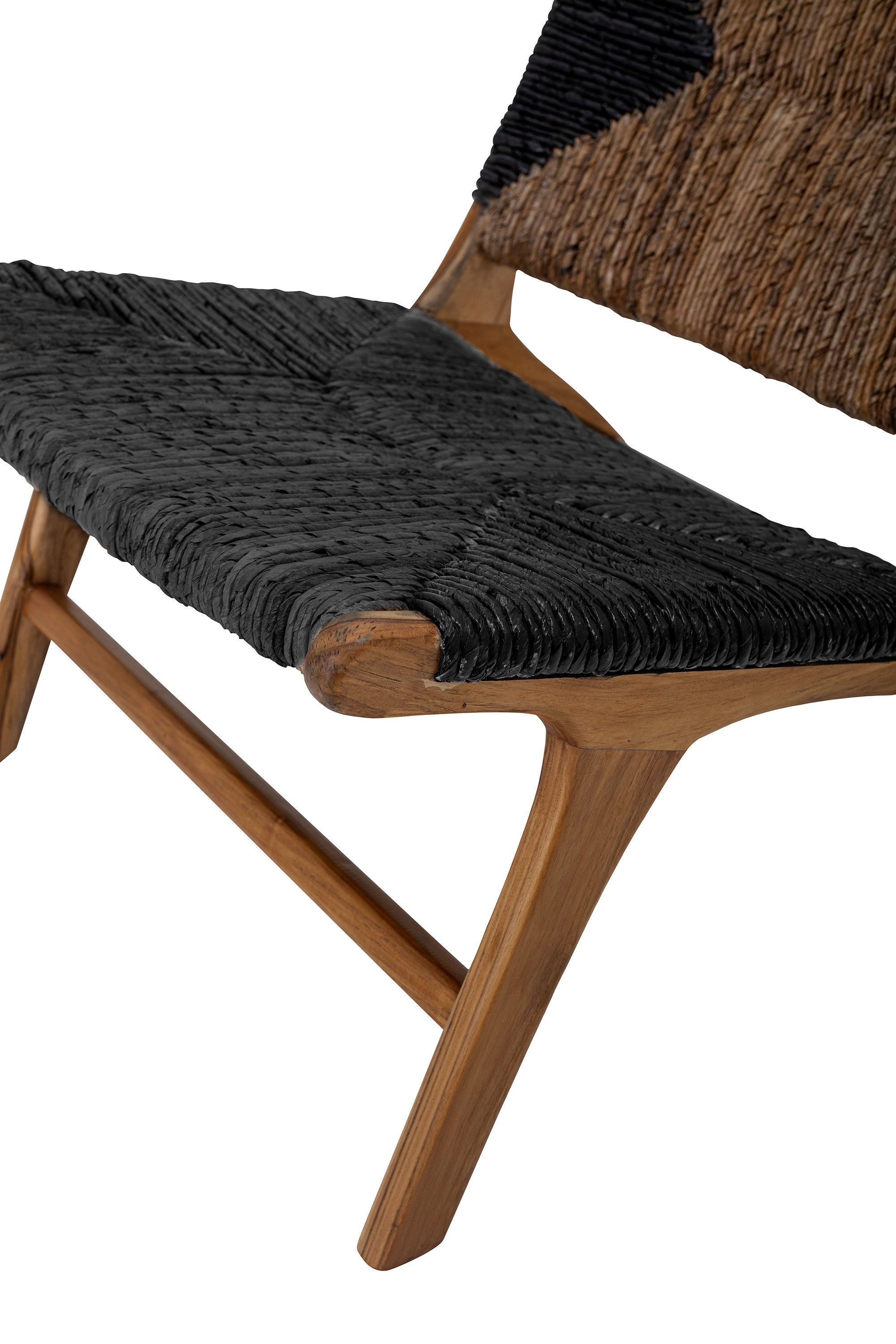 Creative Collection Grant Lounge Chair, Schwarz, Teakholz