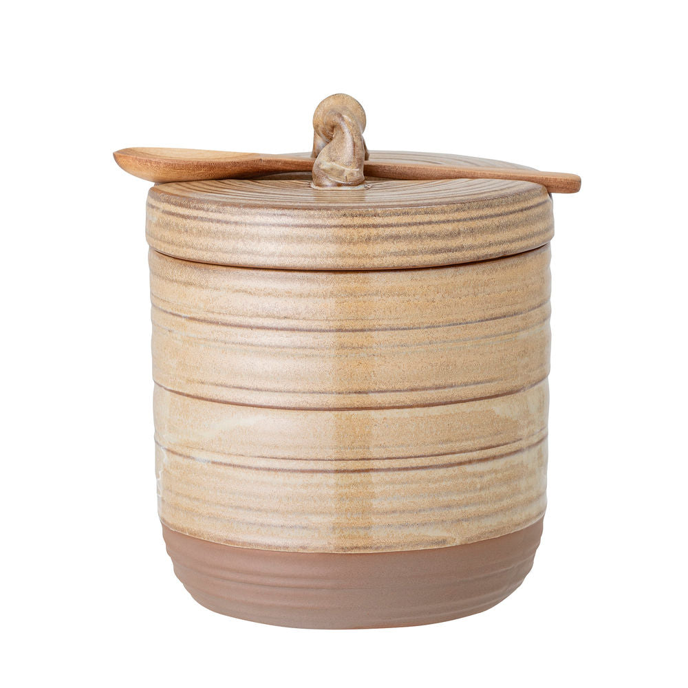 Creative Collection-Olla musgo con tapa y cuchara, naturaleza, gres