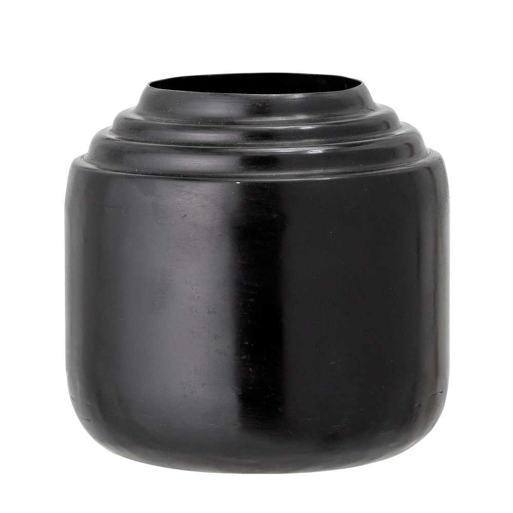 Blooming ville Mari Vase, schwarz, Metall