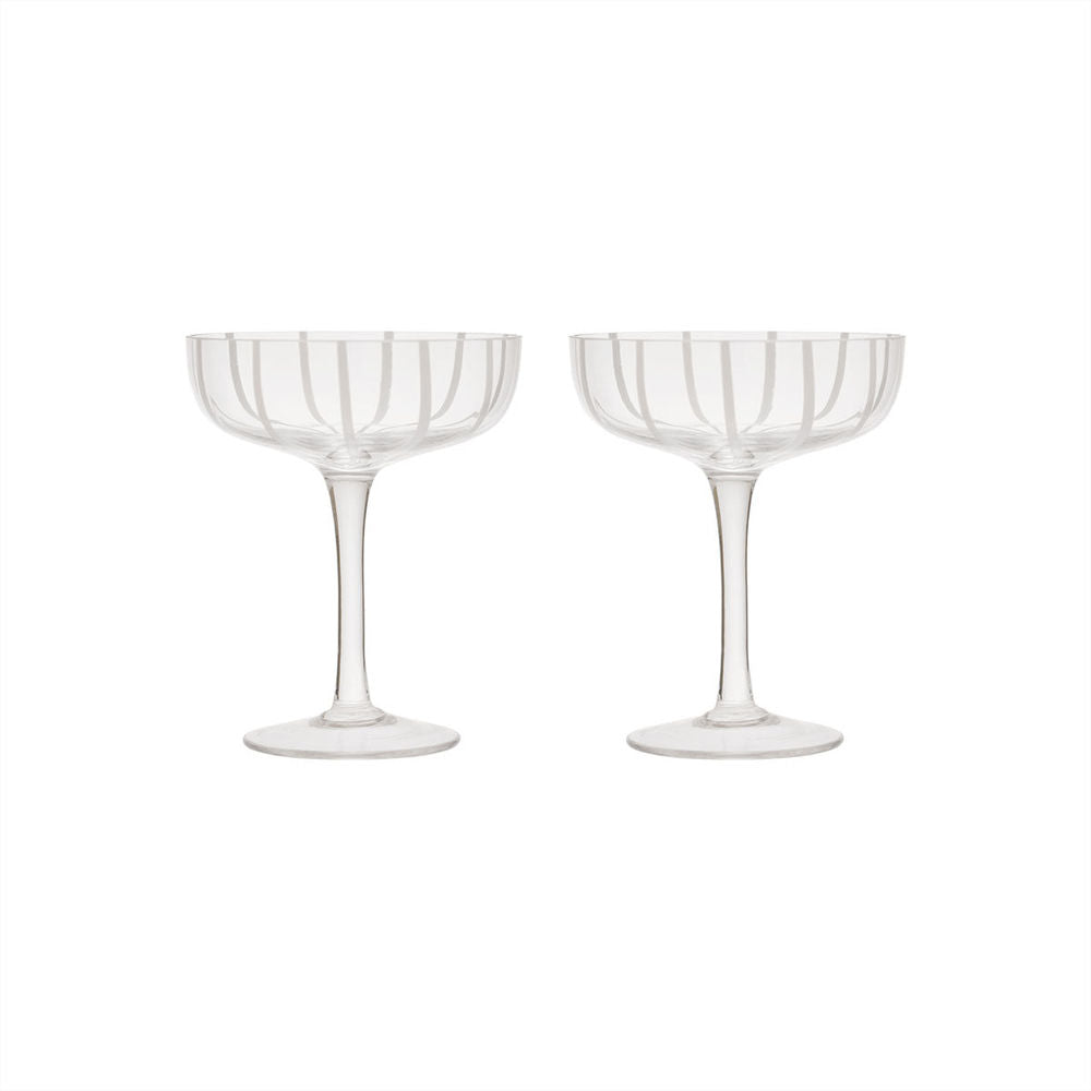 OYOY LIVING Mizu Coupe Glas-Set von 2-Klar