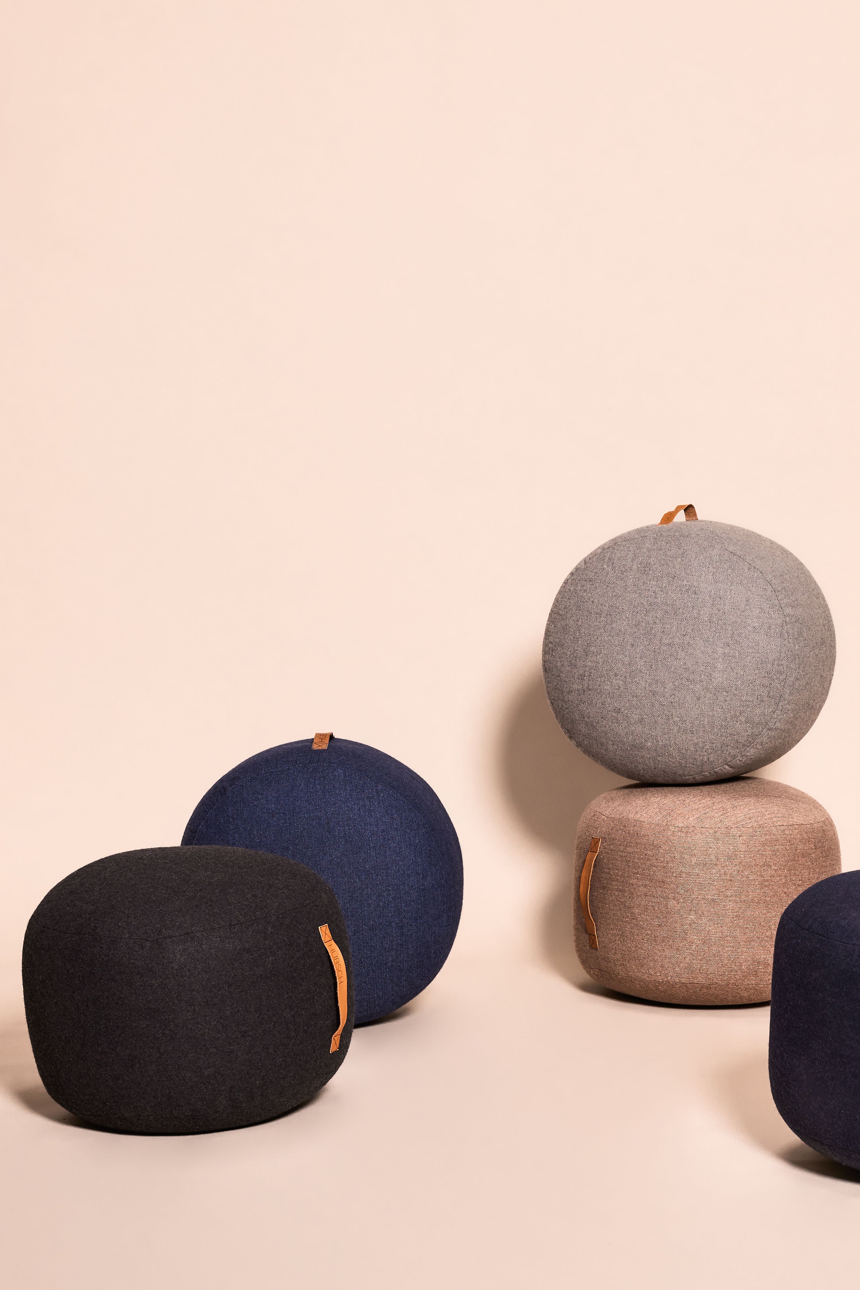 Hübsch Mochi Pouf Ø50 Gris Foncé