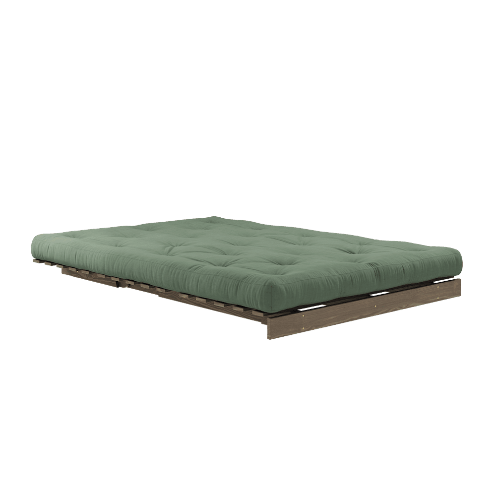 Karup Design ROOTS CAROB BROWN 140 X 200 W. ROOTS MATTRESS OLIVE GREEN