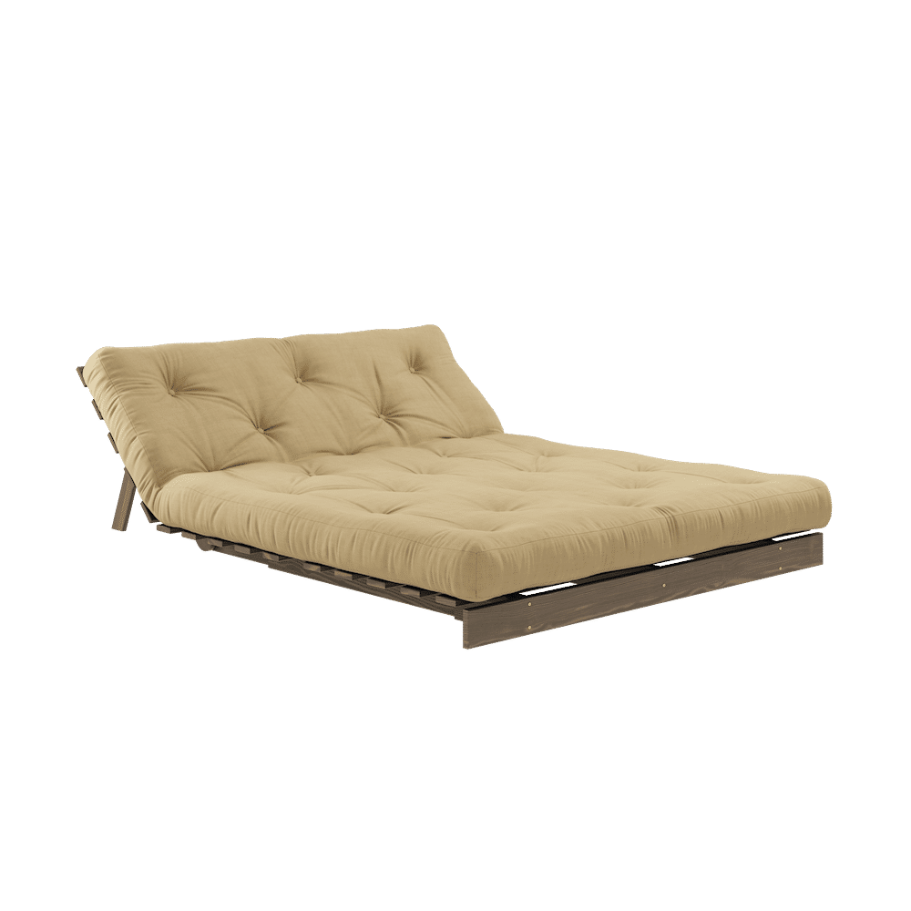 Karup Design ROOTS CAROB BROWN 140 X 200 W. ROOTS MATTRESS WHEAT BEIGE