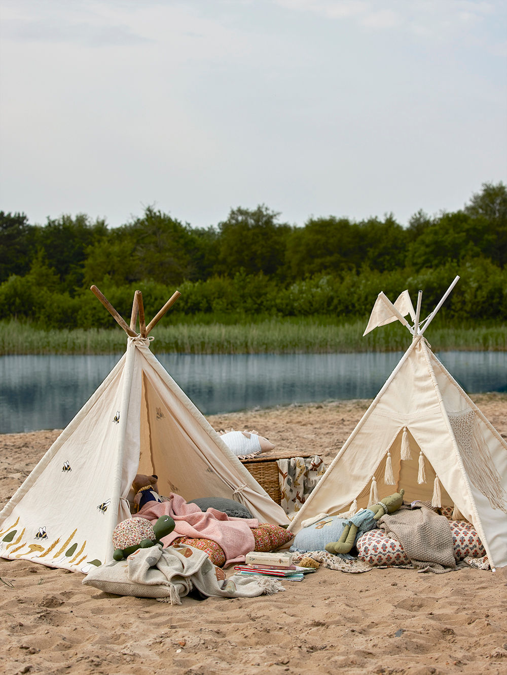 Bloomingville MINI Fardin Kinder Tipi, Naturel, Coton