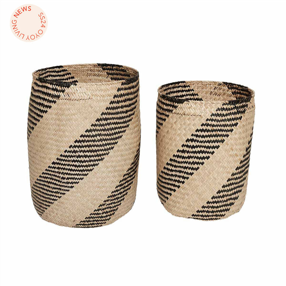 OYOY LIVING Panier de rangement Twist-Lot de 2