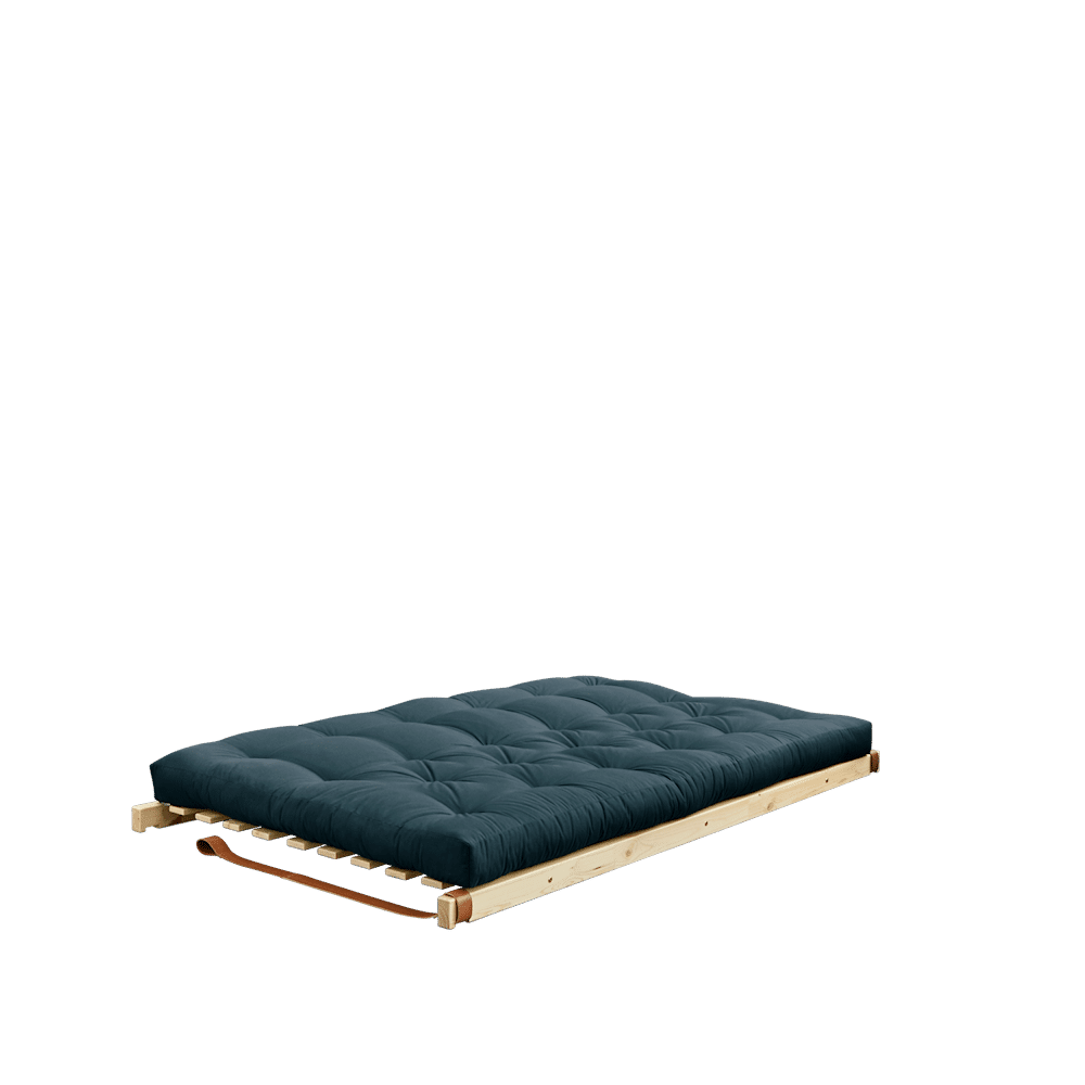 SAUT CLAIR LAQUÉ W. MATELAS MIXTE 5 COUCHES BLEU Pétrole