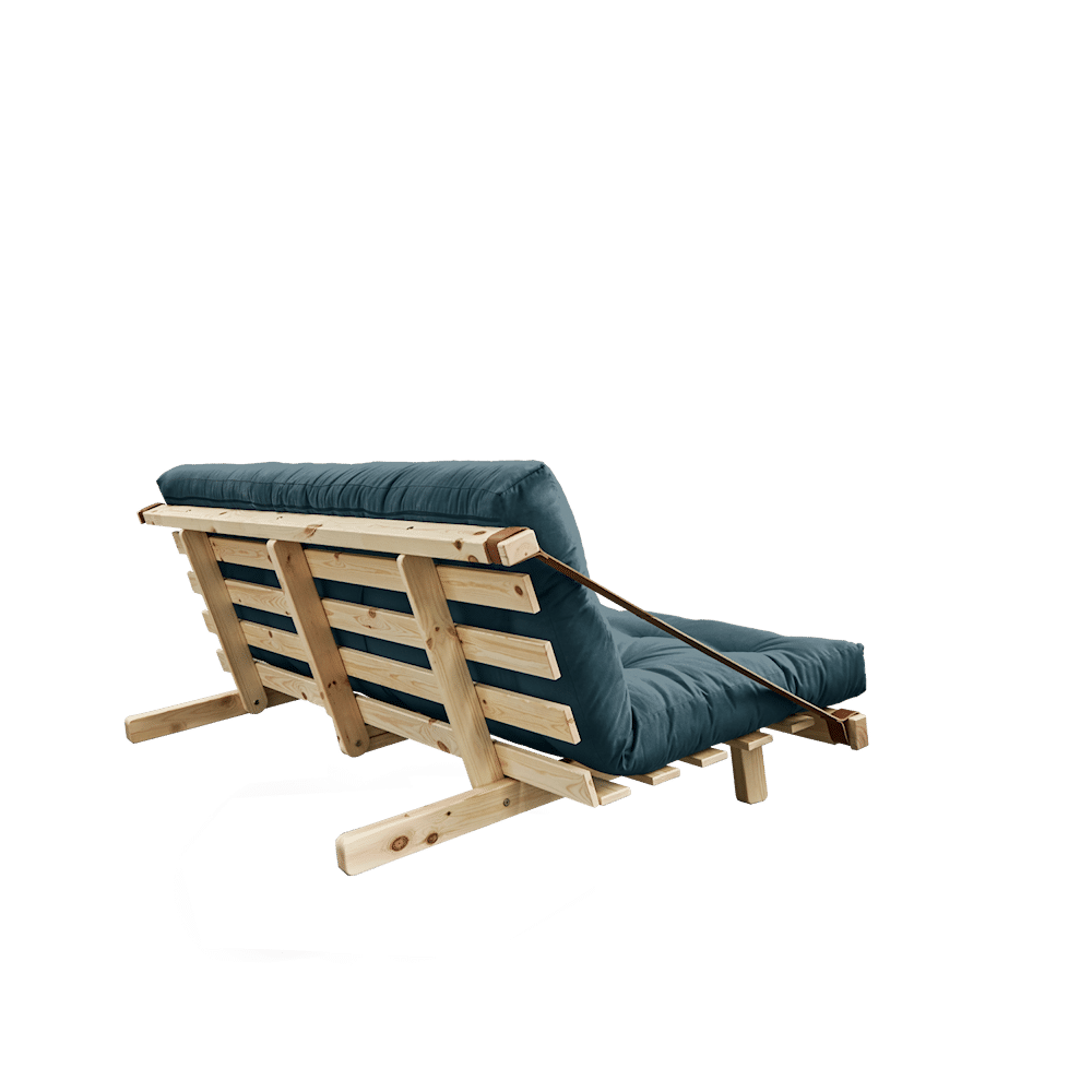 SAUT CLAIR LAQUÉ W. MATELAS MIXTE 5 COUCHES BLEU Pétrole