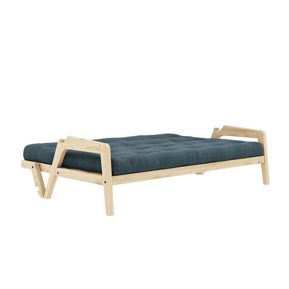 Conception GRAB CLAIR LAQUÉ W. MATELAS MIXTE 5 COUCHES BLEU PÂLE