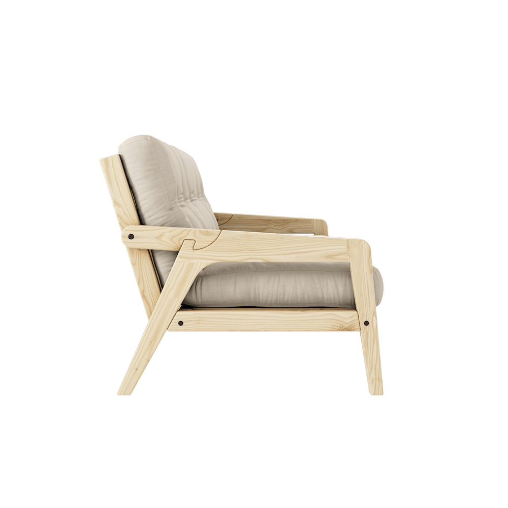 Karup Design GRAB CLARO LACADO W. COLCHÓN MIXTO 5 CAPAS BEIGE