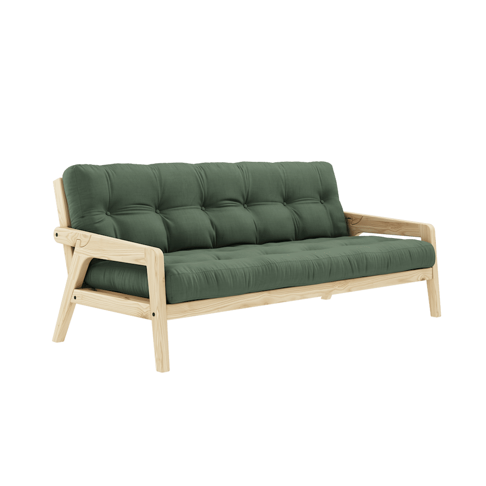 Karup Design SAISIR CLAIR LAQUE W. MATELAS MIXTE 5 COUCHES VERT OLIVE