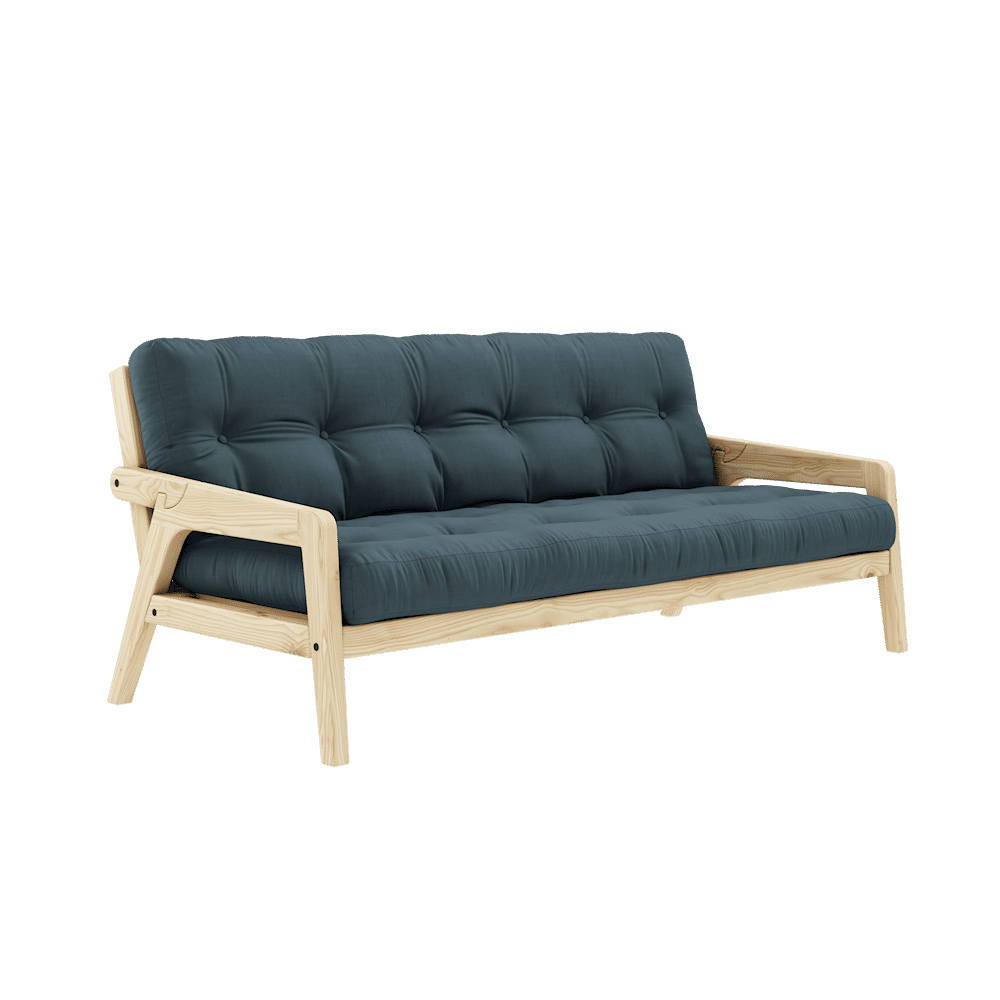 Conception GRAB CLAIR LAQUÉ W. MATELAS MIXTE 5 COUCHES BLEU Pétrole