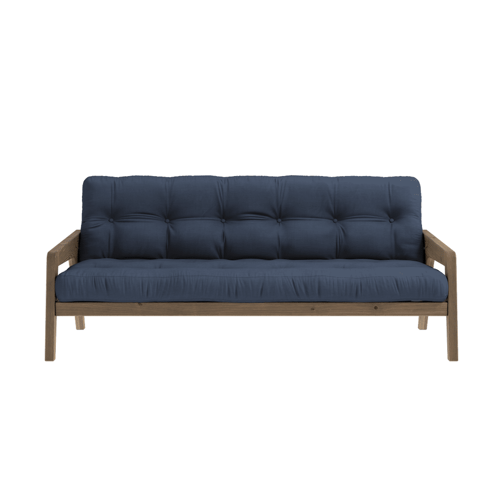 Karup Design GRAB CAROB BROWN LACKIERT W. 5-Schicht GEMISCHTE MATRATZE NAVY