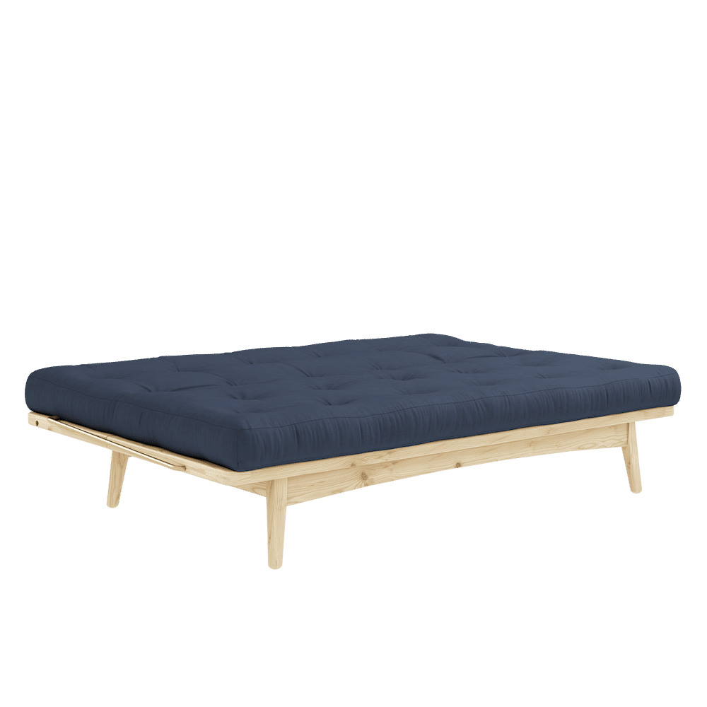 Karup Design FOLK CLEAR LACQUERED W. 5-LAYER MIXED MATTRESS NAVY