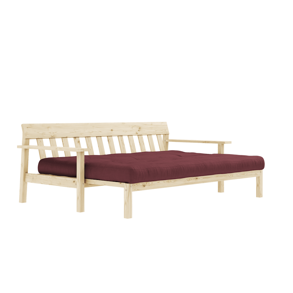 Karup Design UNWIND CLEAR LACQUERED W. 5-LAYER MIXED MATTRESS BORDEAUX