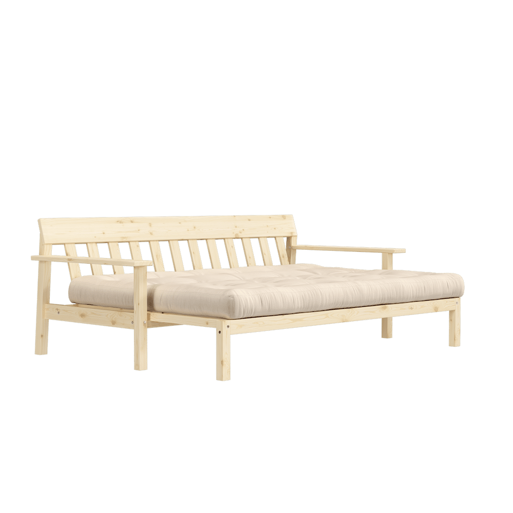 Le concepteur DÉBOUT CLAIR LAQUÉ W. MATELAS MIXTE 5 COUCHES BEIGE