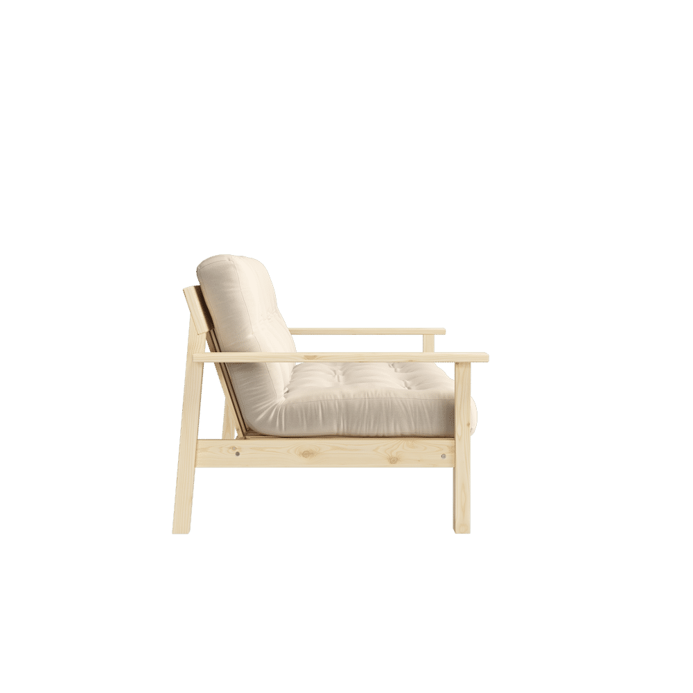 Le concepteur DÉBOUT CLAIR LAQUÉ W. MATELAS MIXTE 5 COUCHES BEIGE