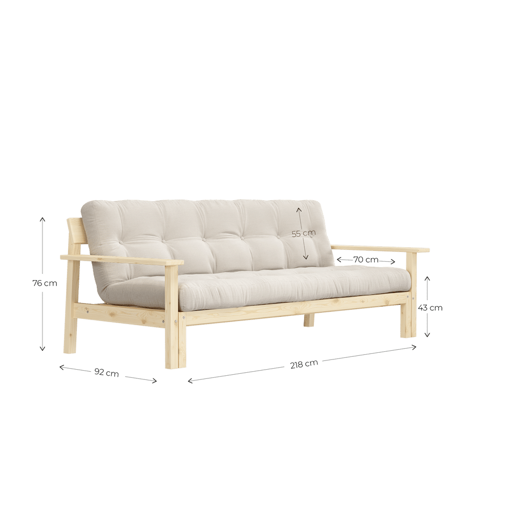 Le concepteur DÉBOUT CLAIR LAQUÉ W. MATELAS MIXTE 5 COUCHES BEIGE