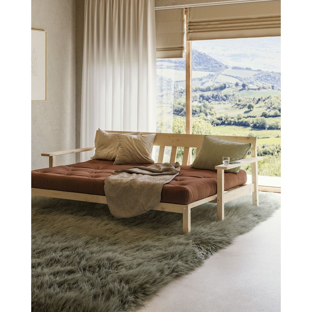 Le concepteur DÉBOUT CLAIR LAQUÉ W. MATELAS MIXTE 5 COUCHES BEIGE