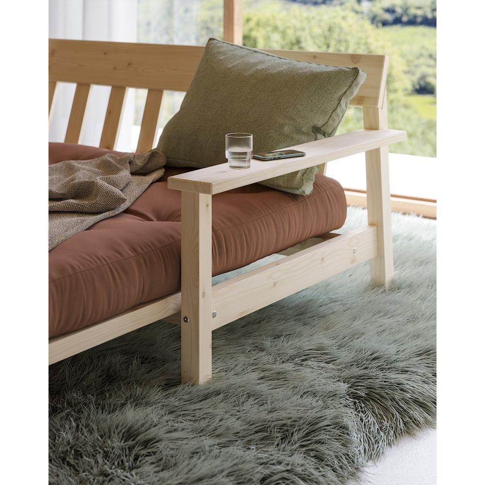 Le concepteur DÉBOUT CLAIR LAQUÉ W. MATELAS MIXTE 5 COUCHES BEIGE