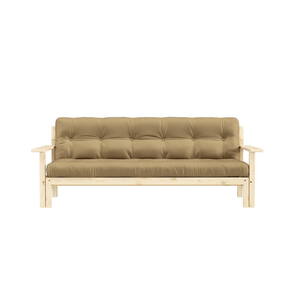 Diseñador UNWIND CLEAR LACQUERED W. COLCHÓN MIXTO 5 CAPAS TRIGO BEIGE