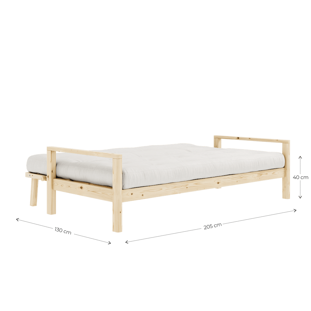 Designer BOUTON CLAIR LAQUÉ W. MATELAS MIXTE 5 COUCHES BLEU PÂLE