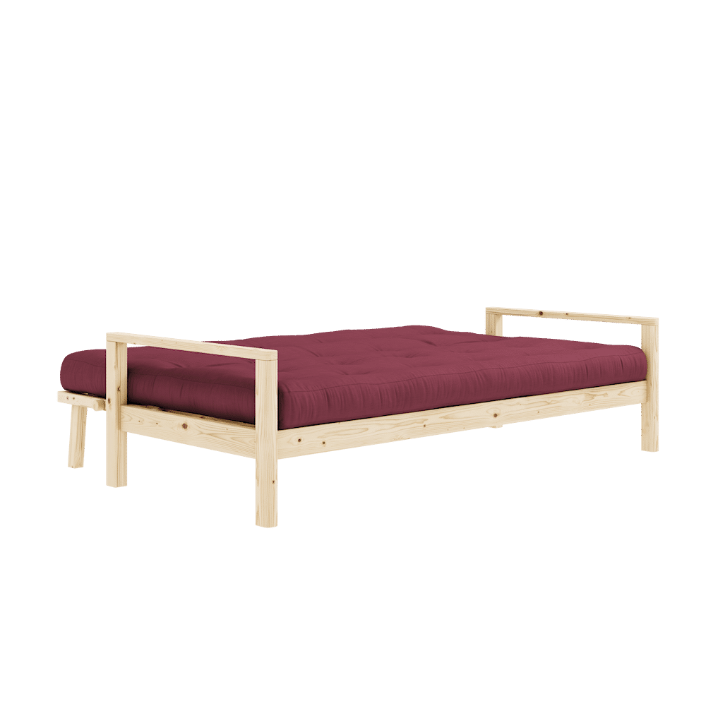 Karup Design BOUTON CLAIR LAQUÉ W. MATELAS MIXTE 5 COUCHES BORDEAUX