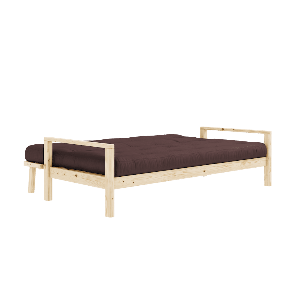 Designer BOUTON CLAIR LAQUÉ W. MATELAS MIXTE 5 COUCHES BRUN