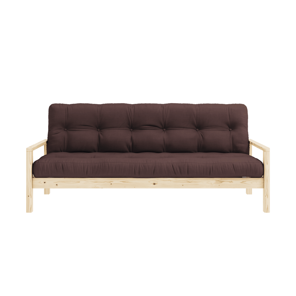 Designer BOUTON CLAIR LAQUÉ W. MATELAS MIXTE 5 COUCHES BRUN