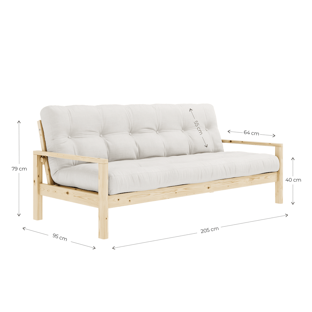 Designer BOUTON CLAIR LAQUÉ W. MATELAS MIXTE 5 COUCHES BRUN