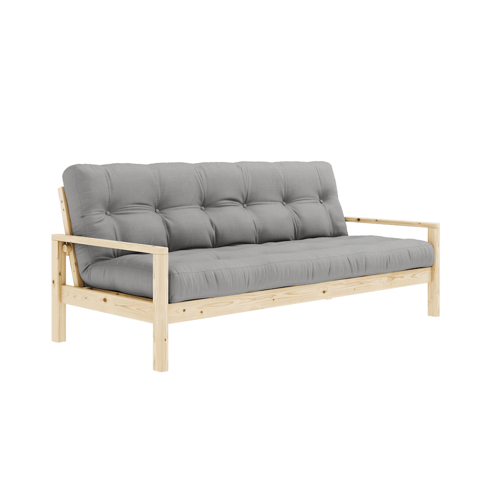 Designer BOUTON CLAIR LAQUÉ W. MATELAS MIXTE 5 COUCHES GRIS