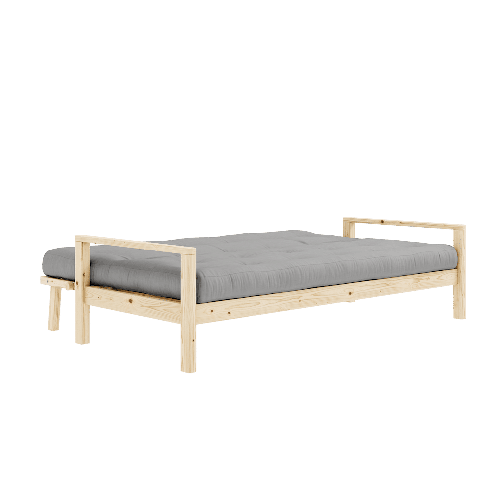 Designer BOUTON CLAIR LAQUÉ W. MATELAS MIXTE 5 COUCHES GRIS