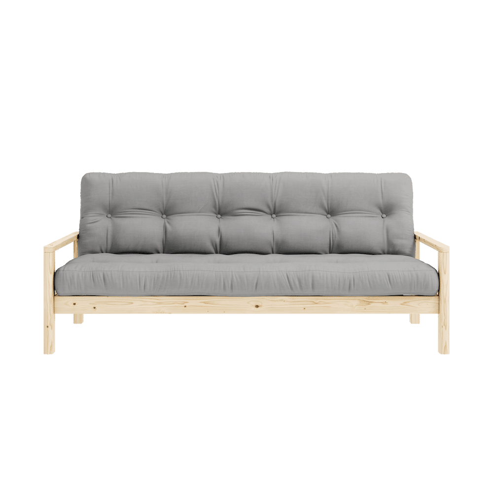 Designer BOUTON CLAIR LAQUÉ W. MATELAS MIXTE 5 COUCHES GRIS