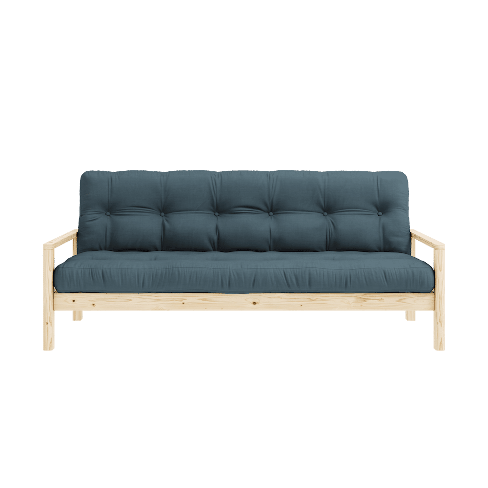 Designer BOUTON CLAIR LAQUÉ W. MATELAS MIXTE 5 COUCHES BLEU Pétrole