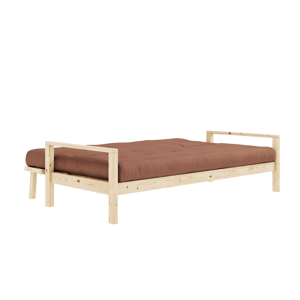 Designer BOUTON CLAIR LAQUÉ W. MATELAS MIXTE 5 COUCHES CLAY BROWN