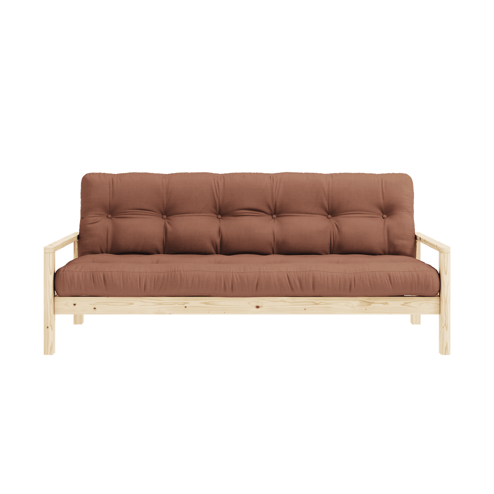 Designer BOUTON CLAIR LAQUÉ W. MATELAS MIXTE 5 COUCHES CLAY BROWN