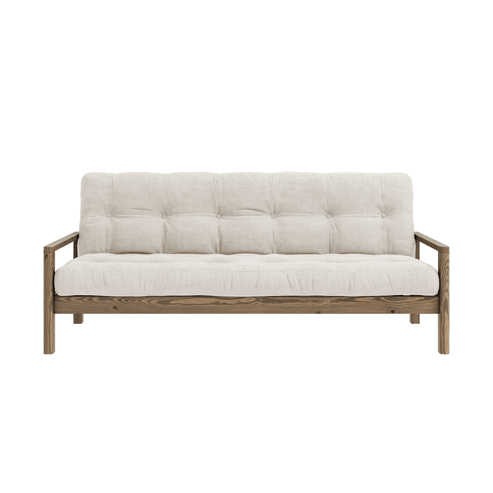 BOUTON CAROBE BRUN W. MATELAS MIXTE 5 COUCHES IVOIRE