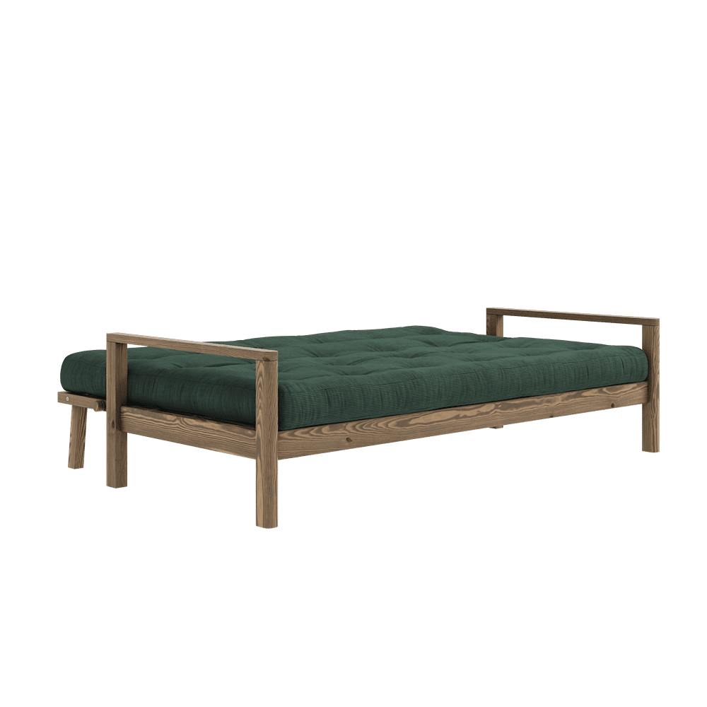 BOUTON CAROBE BRUN W. MATELAS MIXTE 5 COUCHES ALGUE