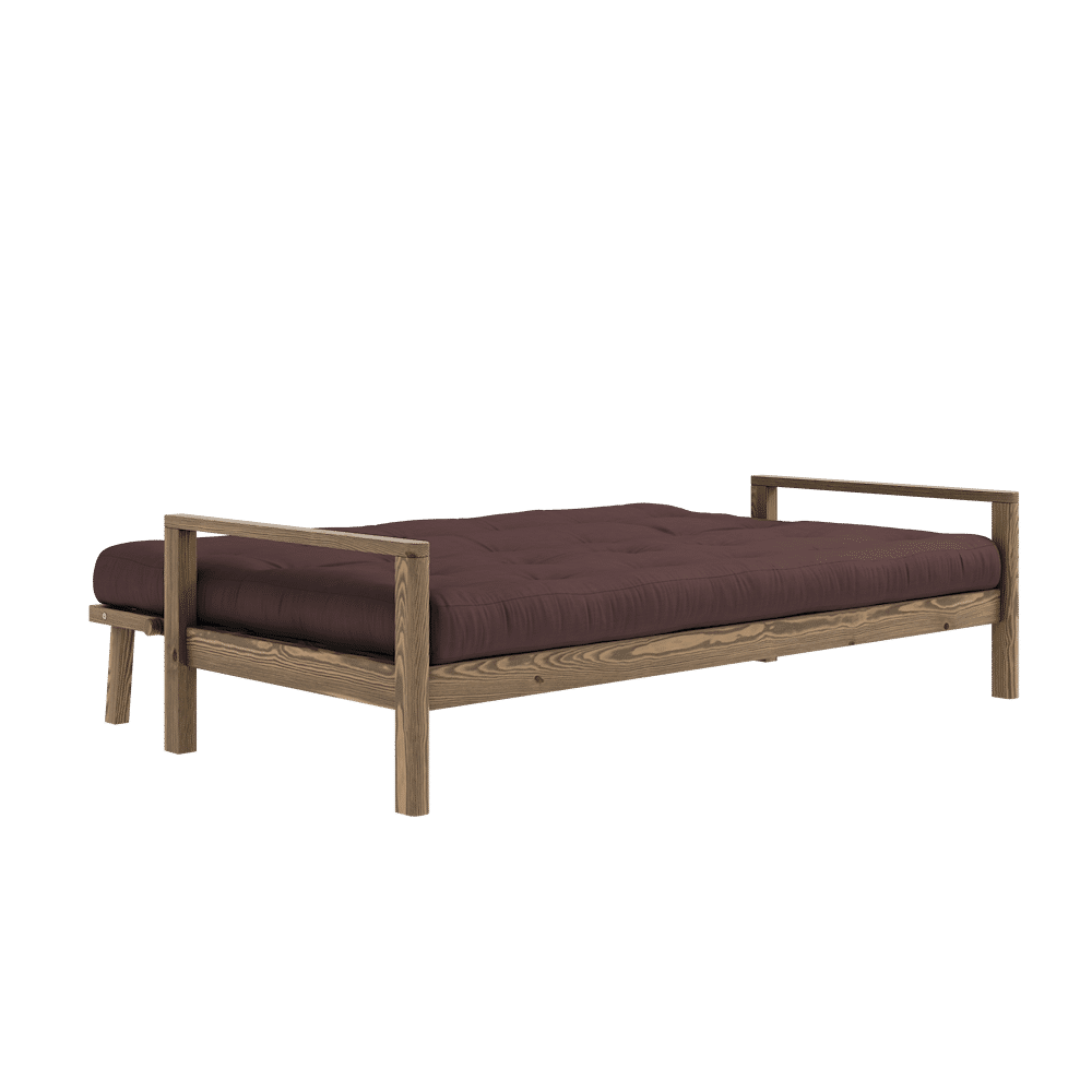 BOUTON CAROBE BRUN W. MATELAS MIXTE 5 COUCHES BRUN