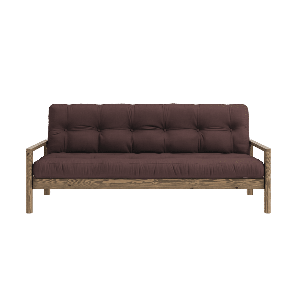 BOUTON CAROBE BRUN W. MATELAS MIXTE 5 COUCHES BRUN