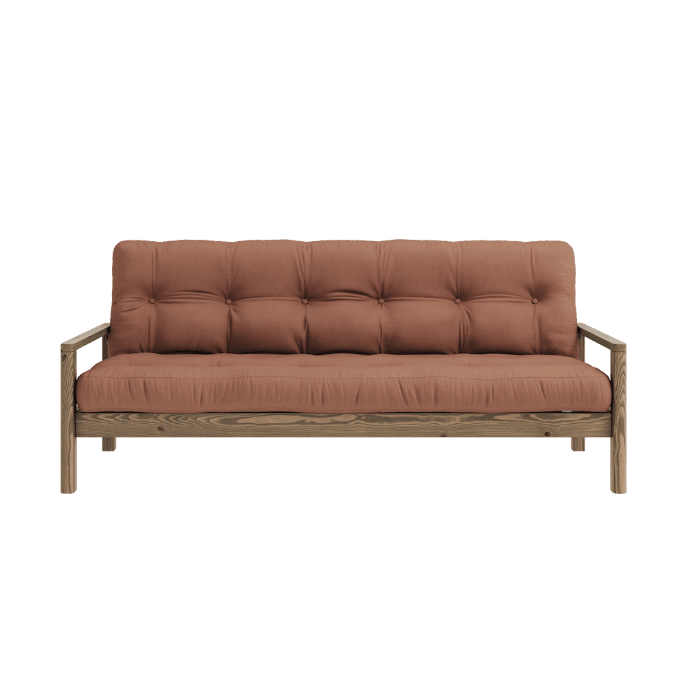 BOUTON CAROBE BRUN W. MATELAS MIXTE 5 COUCHES CLAY BROWN