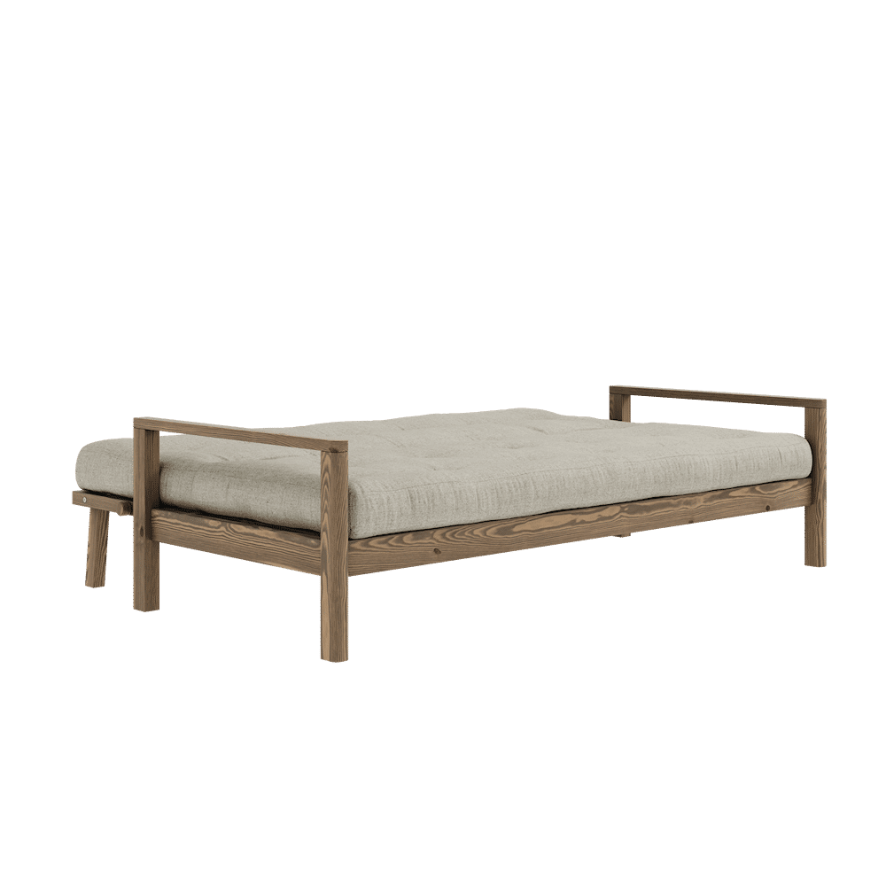 BOUTON CAROBE BRUN W. 5-COUCHE MIXTE MATELAS LIN