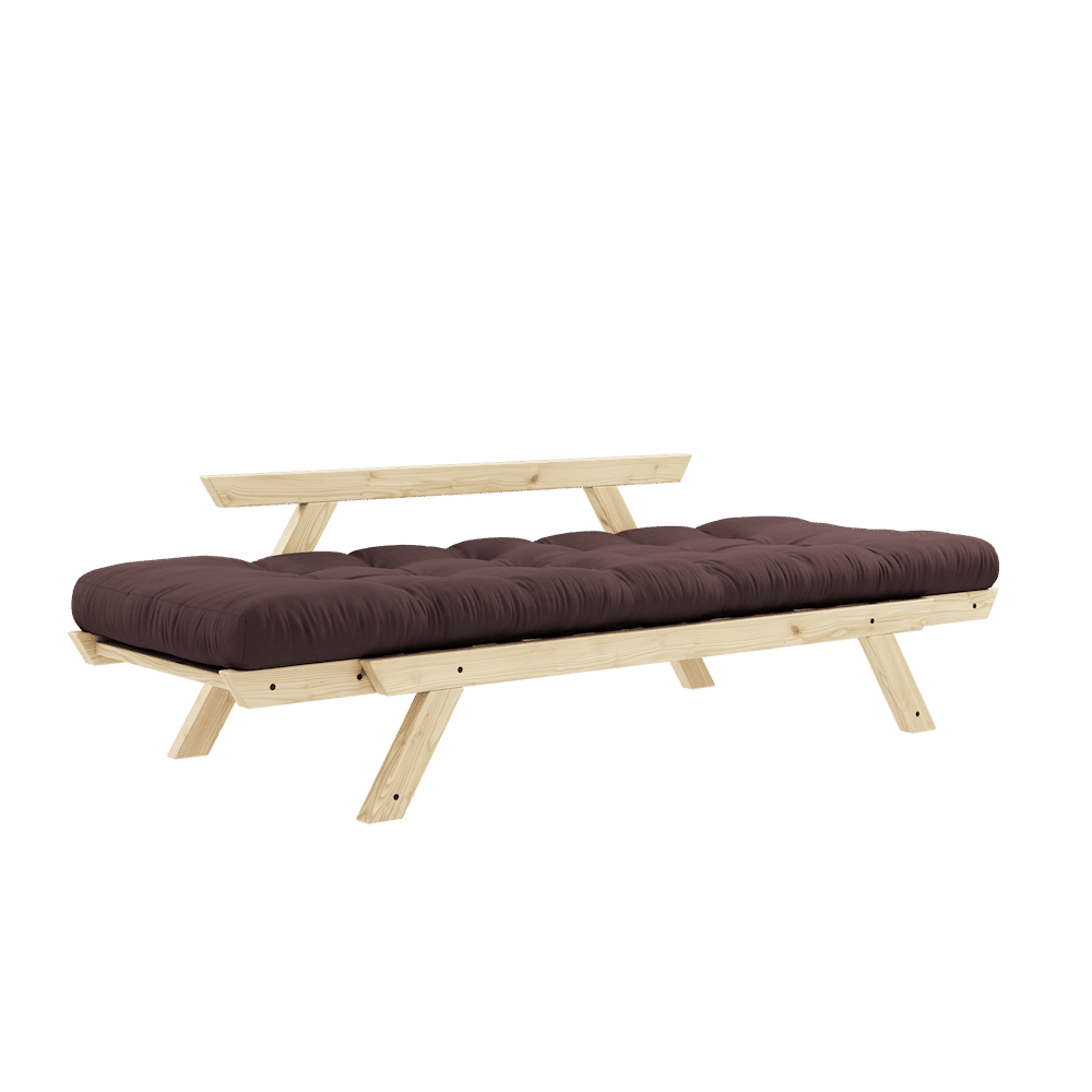 BEBOP CLAIR LAQUE W. MATELAS MIXTE 4 COUCHES BRUN