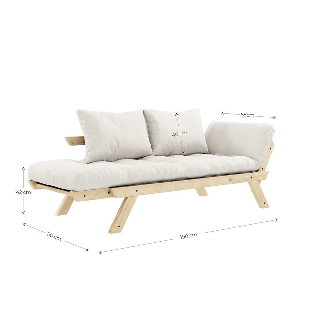 BEBOP CLAIR LAQUE W. MATELAS MIXTE 4 COUCHES BRUN