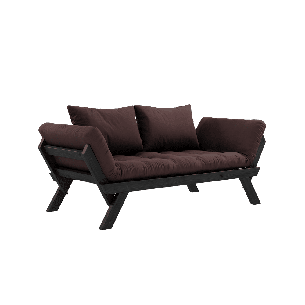 Designer BEBOP NOIR LAQUÉ W. MATELAS MIXTE 4 COUCHES BRUN