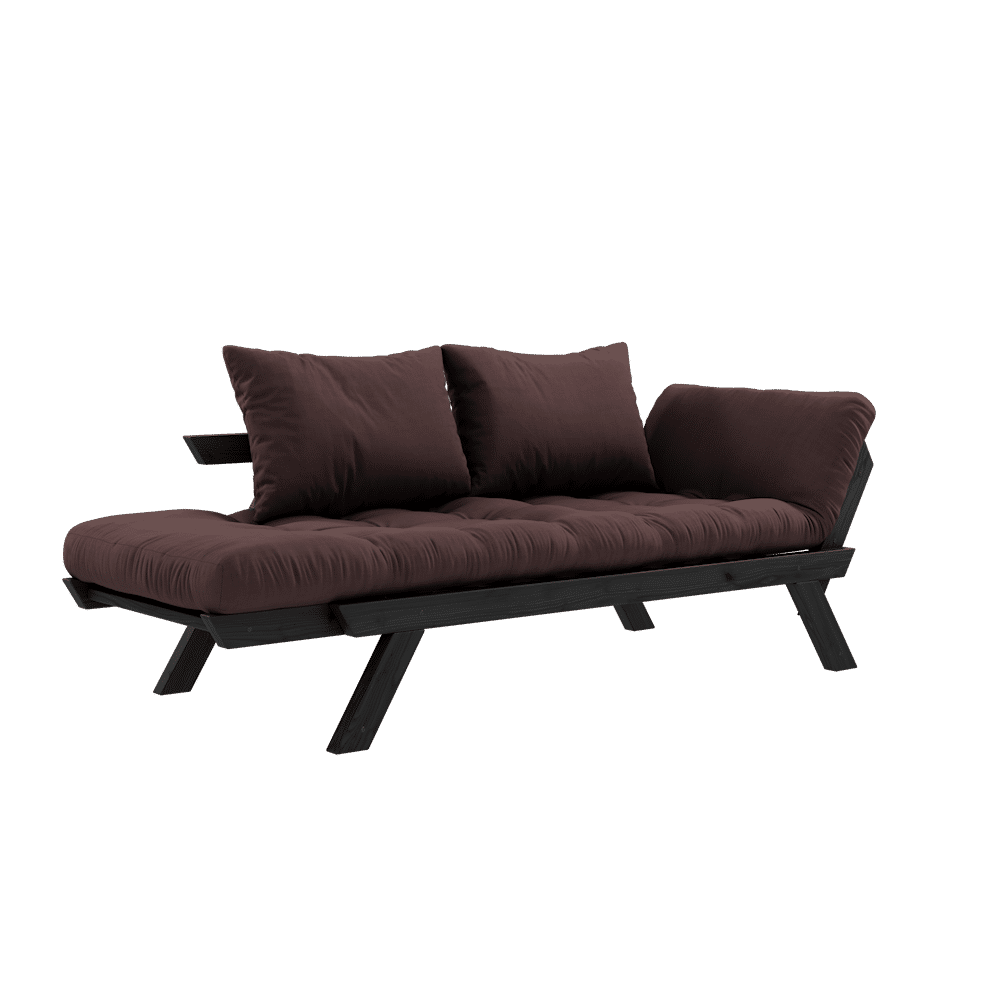 Designer BEBOP NOIR LAQUÉ W. MATELAS MIXTE 4 COUCHES BRUN