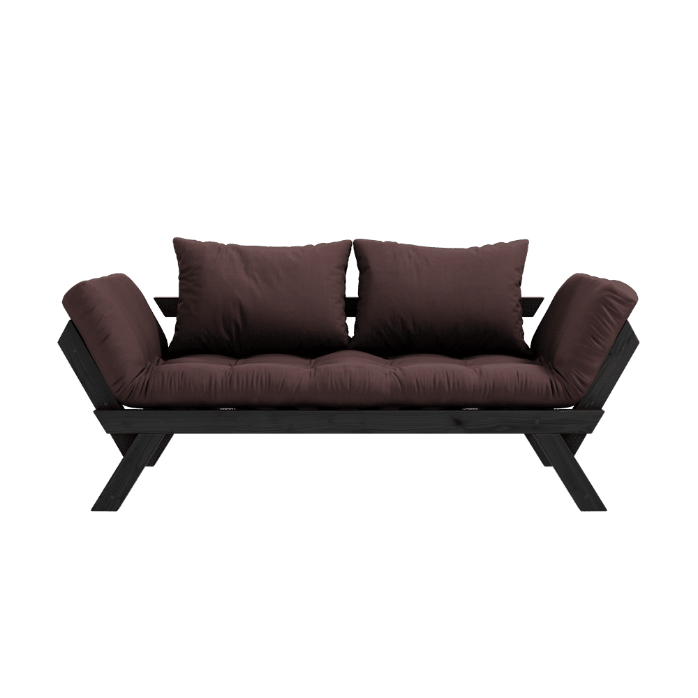 Designer BEBOP NOIR LAQUÉ W. MATELAS MIXTE 4 COUCHES BRUN