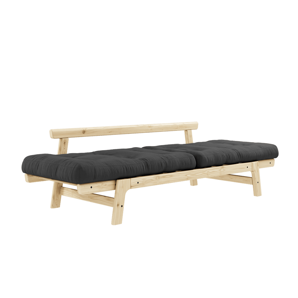 Karup Design ÉTAPE CLAIR LAQUÉ W. MATELAS STEP GRIS FONCÉ